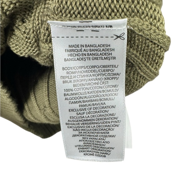 Polo Ralph Lauren Women’s Cable Knit V-Neck Sweater Sage Green Small - Picture 2 of 5